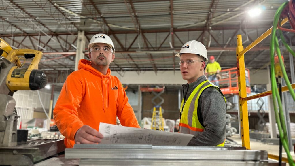 Lucas and Zach at jobsite