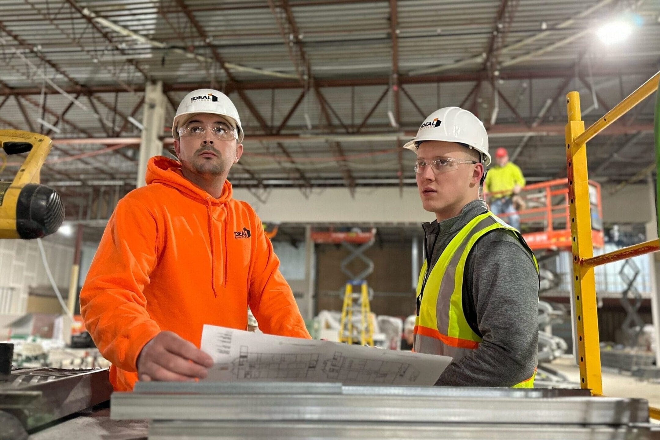 Lucas and Zach discussing project.