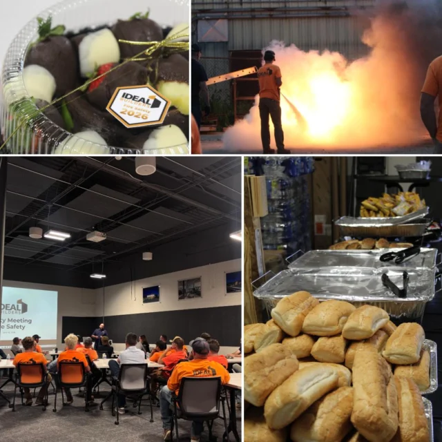 Last week, we brought the whole crew together for our summer safety meeting with a focus on fire safety, preparedness, and creating safe work environments. We’re grateful to our friends at J.F. Ahern for leading an informative fire safety demonstration and giving our team the opportunity to practice putting out fires firsthand. 

The team also enjoyed hot dogs and beef sandwiches from Hot Dog Avenue, giving everyone a chance to step away from the office and jobsite, share some laughs, catch up with coworkers, and spend time together as a team. 

Safety isn’t just about procedures; it’s about preparation, awareness, and making sure everyone gets home safely. 
#IdealBuilders #FireSafety #SummerSafety #BuildWithCare #BuildYourIdealCulture