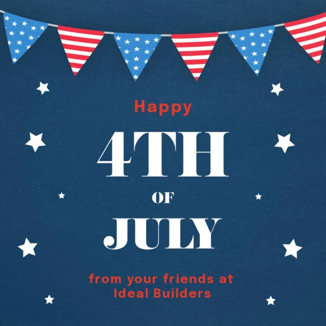 Wishing you a day full of celebration, good company, and great memories. Have fun, stay safe, and enjoy the holiday!
#4thofJuly #IdealBuilders #IndependenceDay